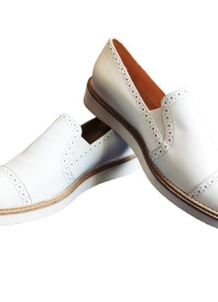 Туфли женские лоферы кожаные белые KIOMI (размер 38, EU39)