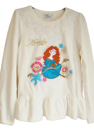 Блузка детская хлопковая белая с вышивкой Disney Store (Размер...