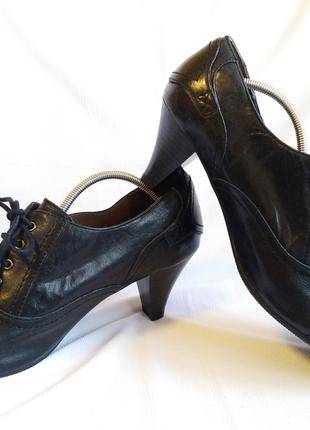 Ботильоны женские, кожаные, черные Footglove by M&S; (размер 4...
