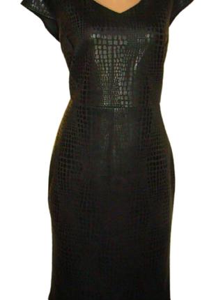 Платье женское черное приталенное George (размер 48, М)
