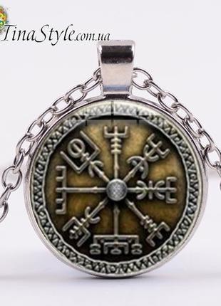 Подвеска амулет кулон Ожерелье Vegvisir с компасом викингов и ...