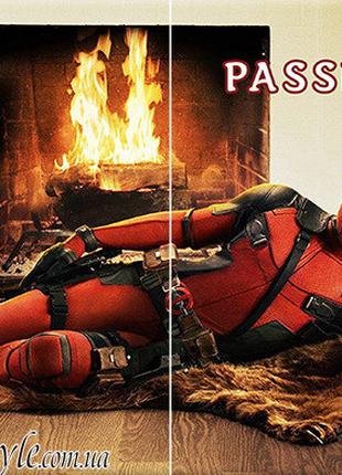 Обложка обкладинка на паспорт Deadpool 4 вида! Дэдпул