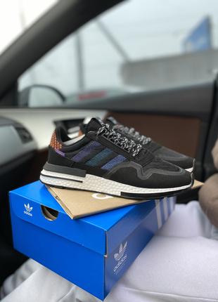 Стильні кросівки Adidas ZX 500 Black White / Адідас