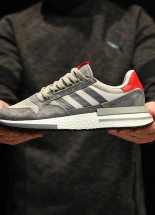 Стильні кросівки Adidas ZX 500 Grey, Адідас сірі, В'єтнам, 41-45