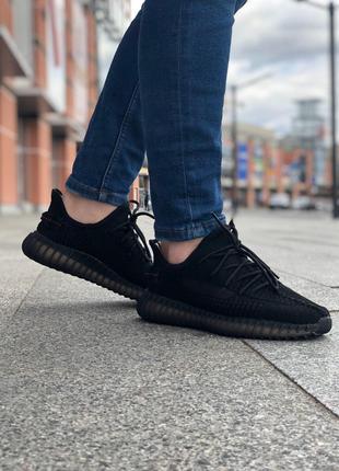 Стильные кроссовки Adidas Yeezy Boost 350 V2 Black (Адидас Изи...