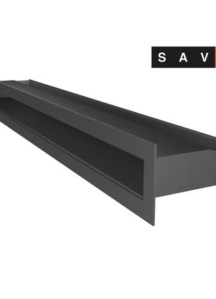 Вентиляционная решетка для камина SAVEN Loft 60х400 графитовая