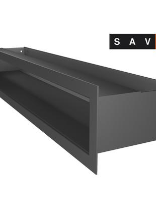 Вентиляционная решетка для камина SAVEN Loft 90х600 графитовая