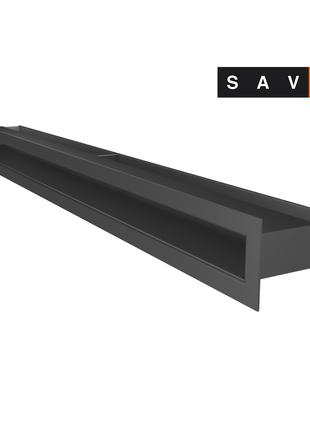Вентиляционная решетка для камина SAVEN Loft 60х800 графитовая