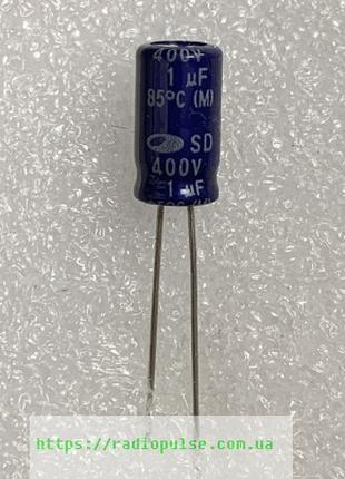 Электролитический конденсатор 1*400*85гр samwha 6,3*11
