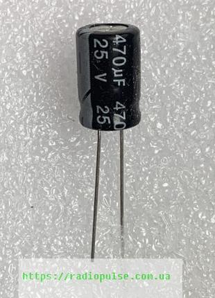 Электролитический конденсатор 470*25*105гр chong 8*12