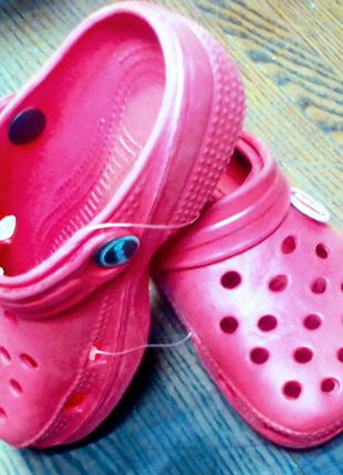 Тапочки детские сандалии Кроксы 2 in 1 крассные 32 размер