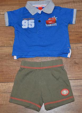 Комплект: футболка c&a и шорты george мальчику 56-62 см 1-3 мес.