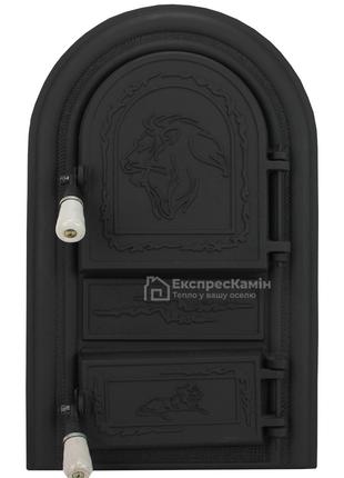 Дверцы печные "Leon" 345х560 мм Чугунная дверка для печи барбекю