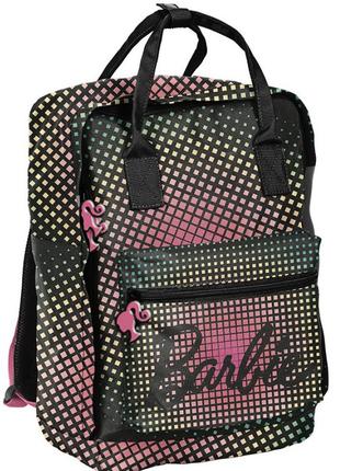 Женский городской рюкзак-сумка Paso Barbie BAO-020 14L Черно-р...