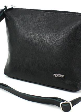 Женская кожаная сумка на плечо Borsacomoda черная