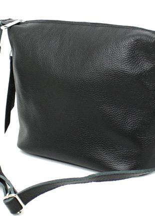 Кожаная женская сумка через плечо Borsacomoda черная 809.023