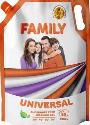 Гель для стирки For My Family Universal 50 стирок 2л дой-пак