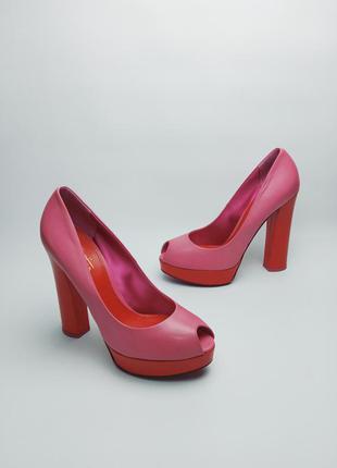 Кожаные туфли на платформе от итальянского бренда sebastian (с...
