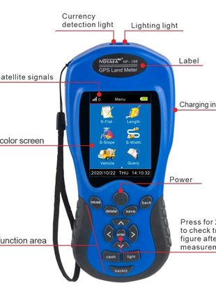 GPS вимірювач площі учаска/поля ведення кадастру NOYAFA NF-198