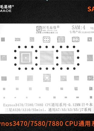 Трафарет BGA Amaoe SAM:4 Exynos 3470/7580/7880 CPU для Samsung...