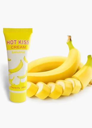 Лубрикант с ароматом банана Hot Kiss 30 мл