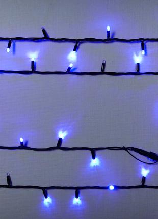 Гирлянда внешняя DELUX STRING 100 LED 10m (2x5m) синий/черный ...