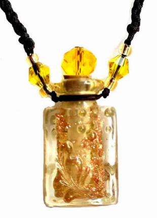 Бутылочка парфюмерная стеклянная "Квадрат" золотая (1 мл)