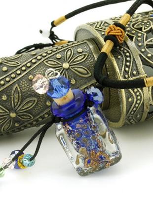 Бутылочка парфюмерная стеклянная "Квадрат" синяя
