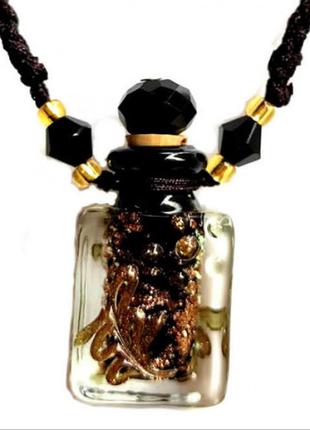 Бутылочка парфюмерная стеклянная "Квадрат" черная (1 мл)