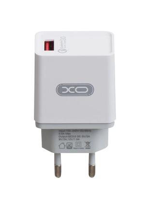 Мережевий Зарядний Пристрій XO L32 QC 3.0 1USB