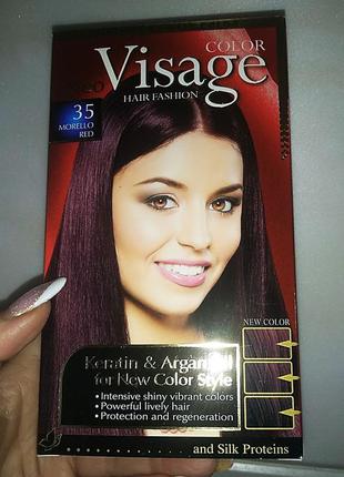 Cтійка фарба для волосся visage 35 темна вишня 4518035 краска ...