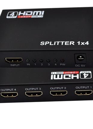 Разветвитель HDMI сигнала HDMI SPLITTER 1/4(1 вход, 4 выхода)