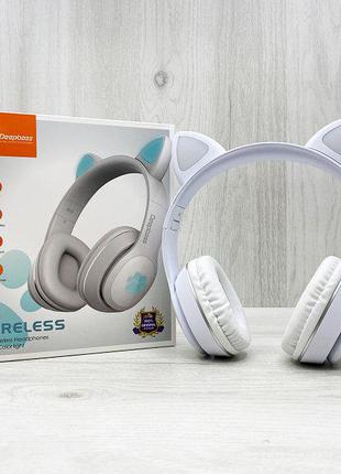 Беспроводные Bluetooth наушники с ушками Deepbass R6 White(Белый)