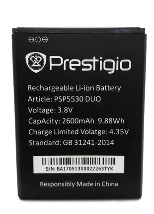 Аккумулятор Prestigio PSP5530 / PSP3533 Grace Z5, 2600 mAh AAAA