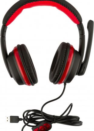 Игровые наушники с микрофоном OVLENG GT91 USB Black-Red (nogt9...