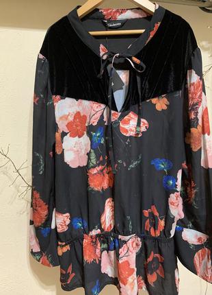 Шикарная комбинированая блузка kaleidoscope