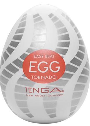 Мастурбатор-яйце Tenga Egg Tornado зі спірально-геометричним р...