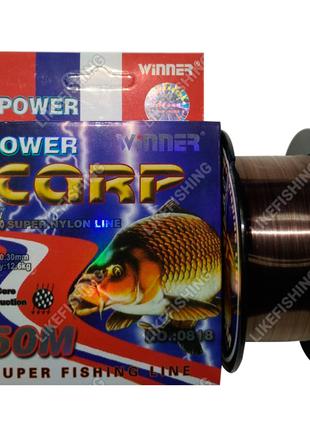 Леска 0.25 мм 9.02 кг 150 метров Winner Power Carp