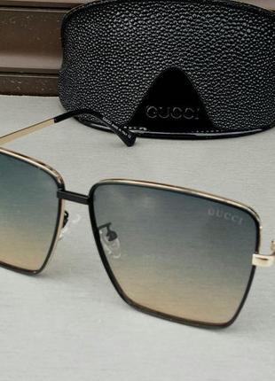 Очки в стиле gucci стильные женские солнцезащитные очки сине б...