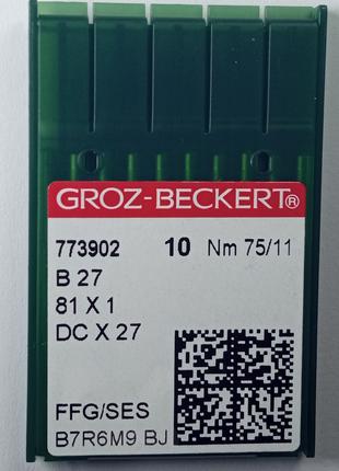 Иглы Groz-Beckert DCX27 SES № 75