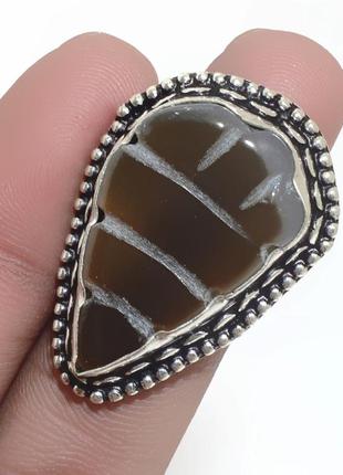 Кольцо резной сердолик, стерлинговое серебро 925