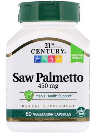 21st Century, Saw Palmetto, 450 мг, 60 капс. Ягоды пальметто