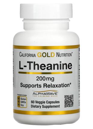 California Gold Nutrition, AlphaWave, L-теанин, поддерживает р...