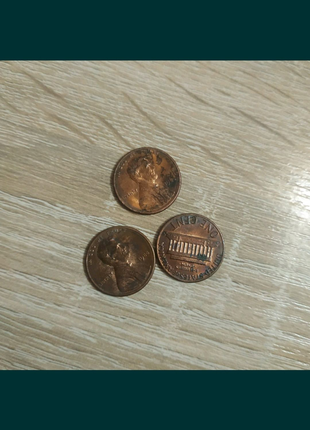 Монета one cent USA, liberty,один цент США,1983,1988