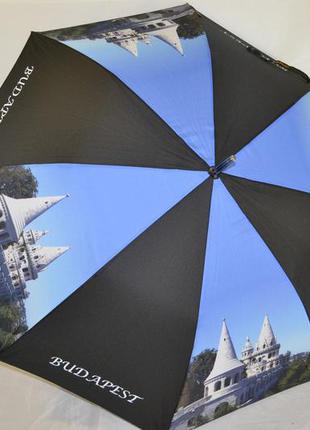Зонт-трость с фото великолепного города будапешта