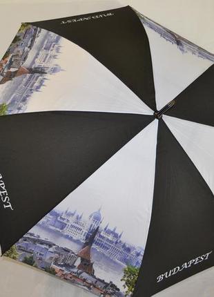 Зонт-трость с фото великолепного города будапешта