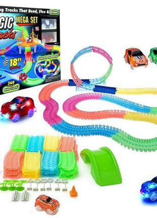 Гоночная трасса MagicTracks на 2 машинки с мостом 5,5метра 360...