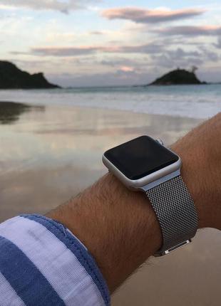 Новый ремешок для apple watch 🍎 миланская петля серебристый / ...