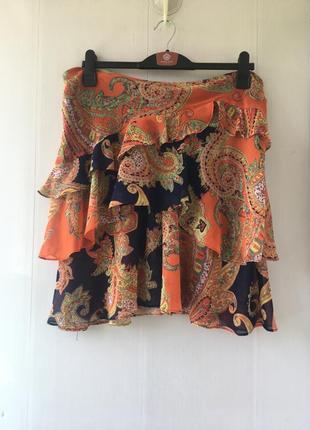 Яркая веселая юбка с воланами ralph lauren, оригинал