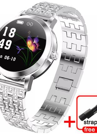 Женские умные смарт часы Smart Watch 3H Серебристые фитнес бра...